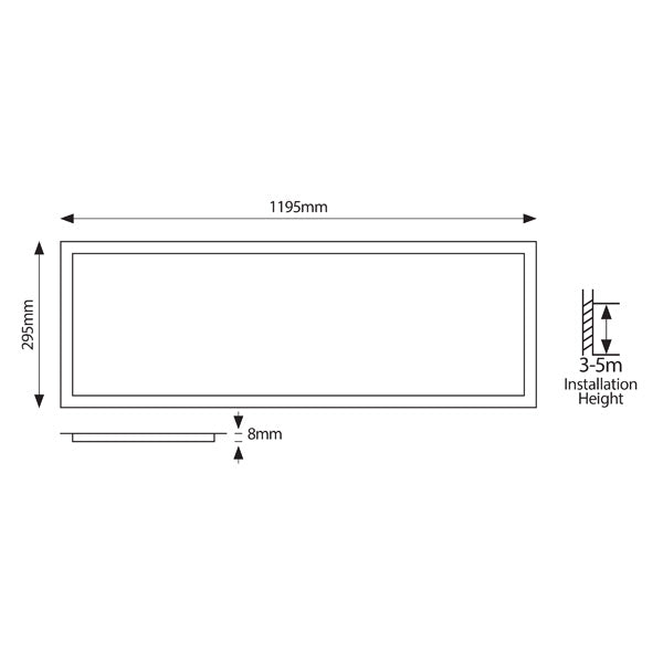 ΦΩΤΙΣΤΙΚΟ PANEL LED 120X30 40W 3000Κ UGR<19 ΛΕΥΚΟ PLUS