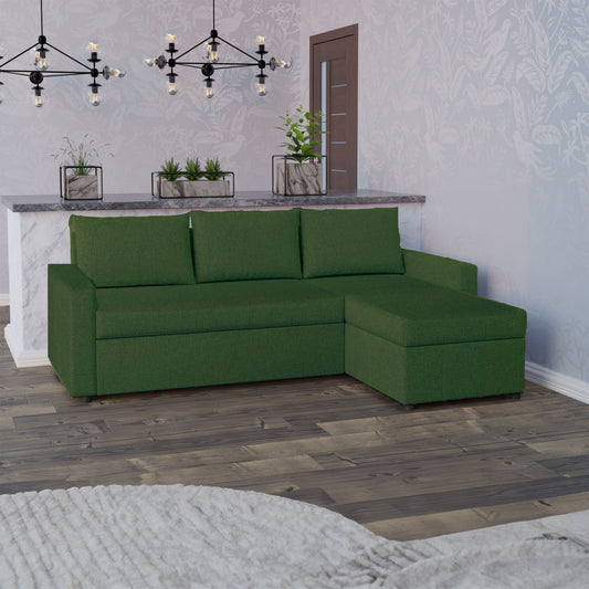 Γωνιακός Καναπές Κρεβάτι Concept με Αναστρέψιμη Γωνία & Αποθηκευτικό Χώρο Κυπαρισσί 218x153x80