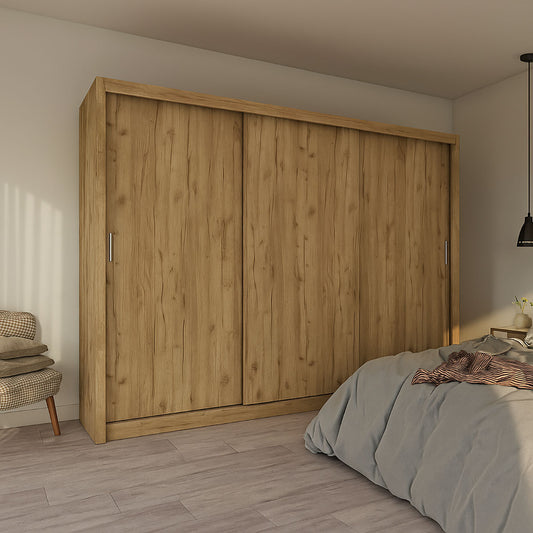 Ντουλάπα Grandio Χρυσό Δρυς 250x60x215