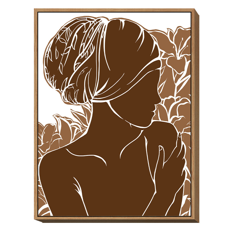 Canvas in Frame "Female Figure" Canvas 60x80x3.5