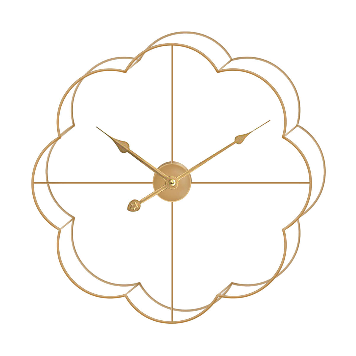 Gold Metal Wall Clock 60x60x5