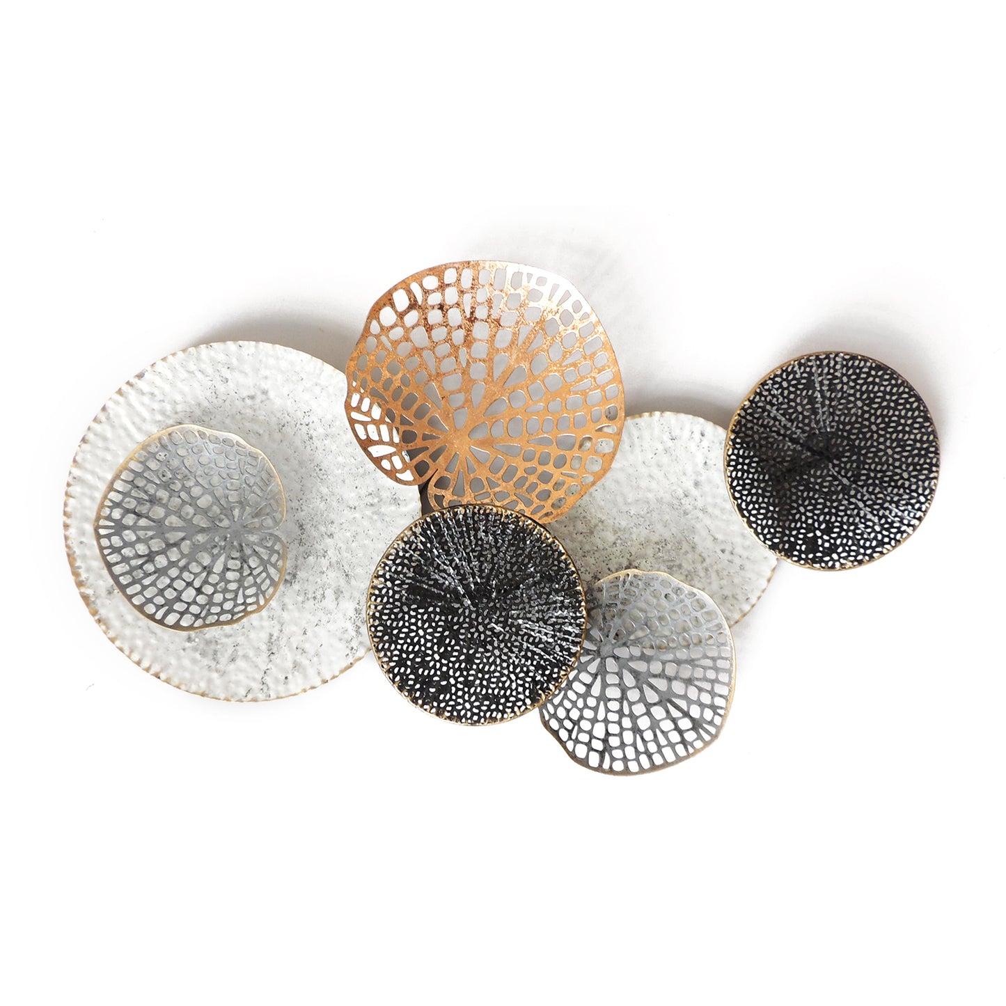 Wall Decoration Circles Metal 64.5x35.5x4.5
