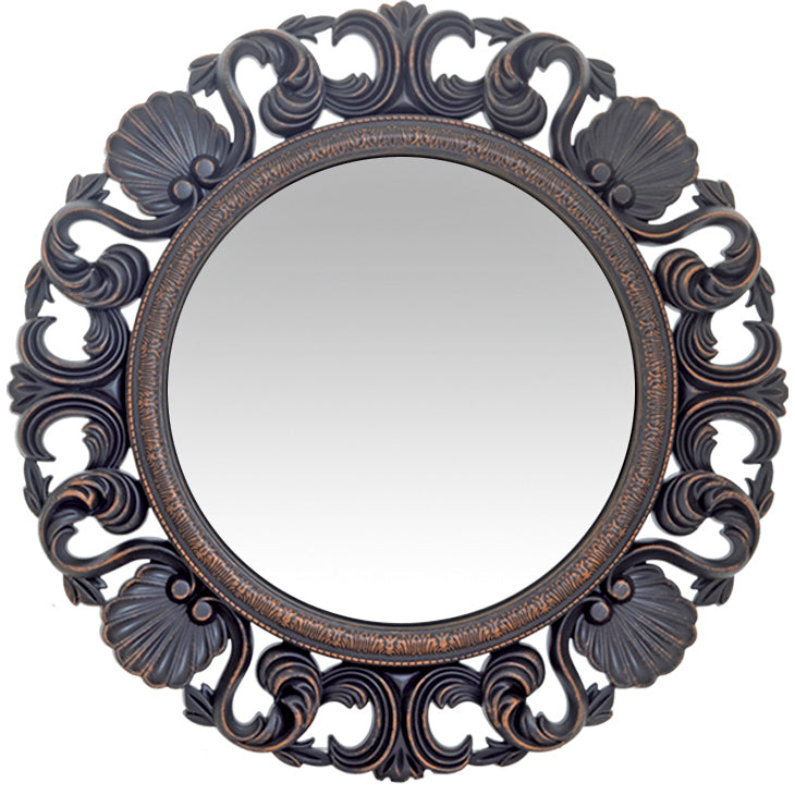 Wall Mirror Black Plastic Φ56x4.8