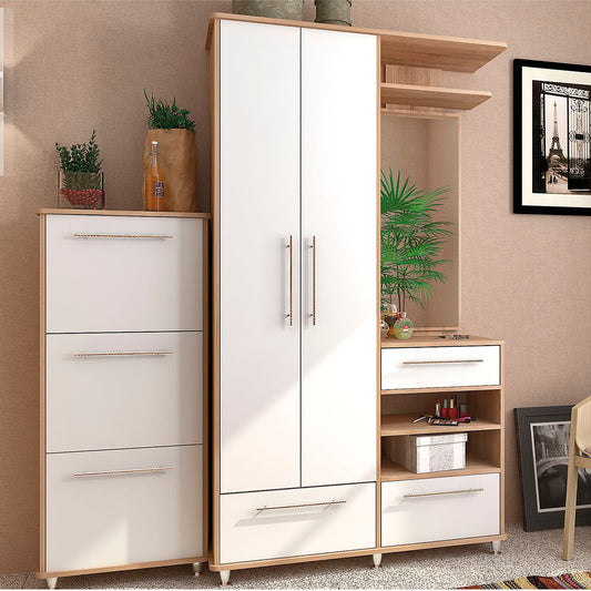 Παπουτσοθήκη Niagara 58x26.5x132 Σονόμα-Λευκή