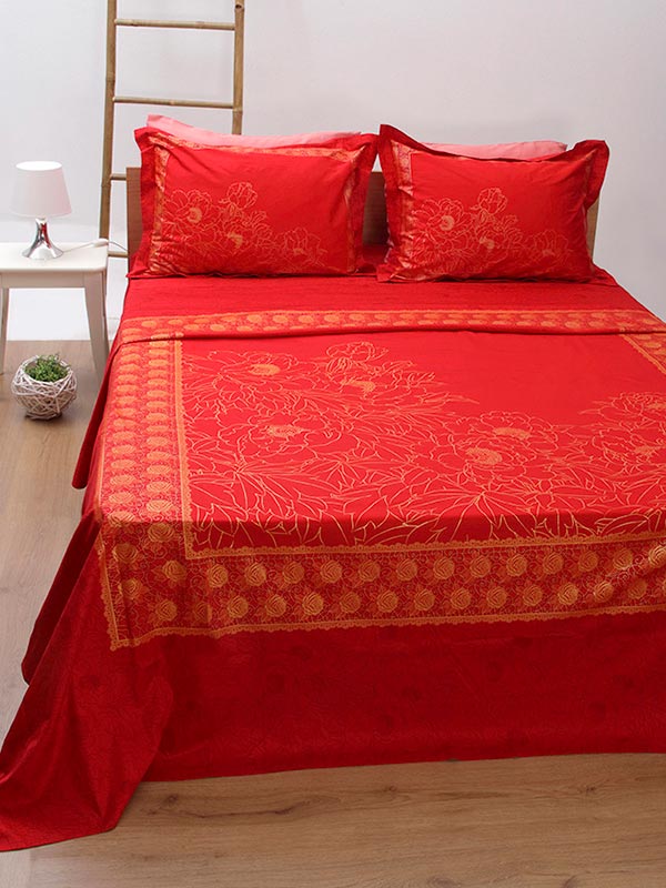 Σετ Σεντόνια Satin Εμπριμέ 30272 Υπέρδιπλο 235x260εκ