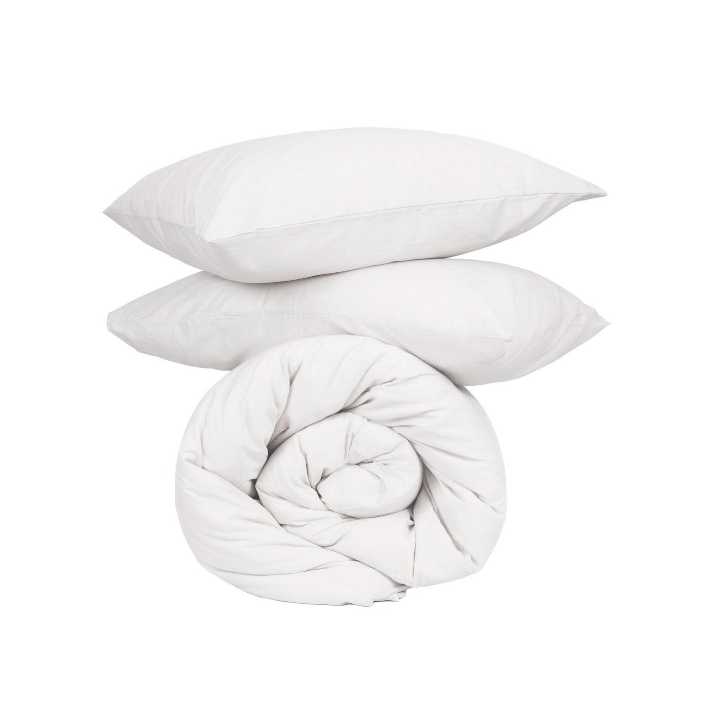 Σετ Σεντόνια Cotton Feelings 100 White Μονό με Λάστιχο 105x205+30εκ