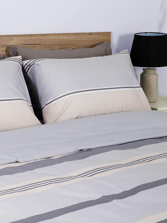 Σετ Σεντόνια Cotton Feelings 2034 Grey Μονό 165x270εκ