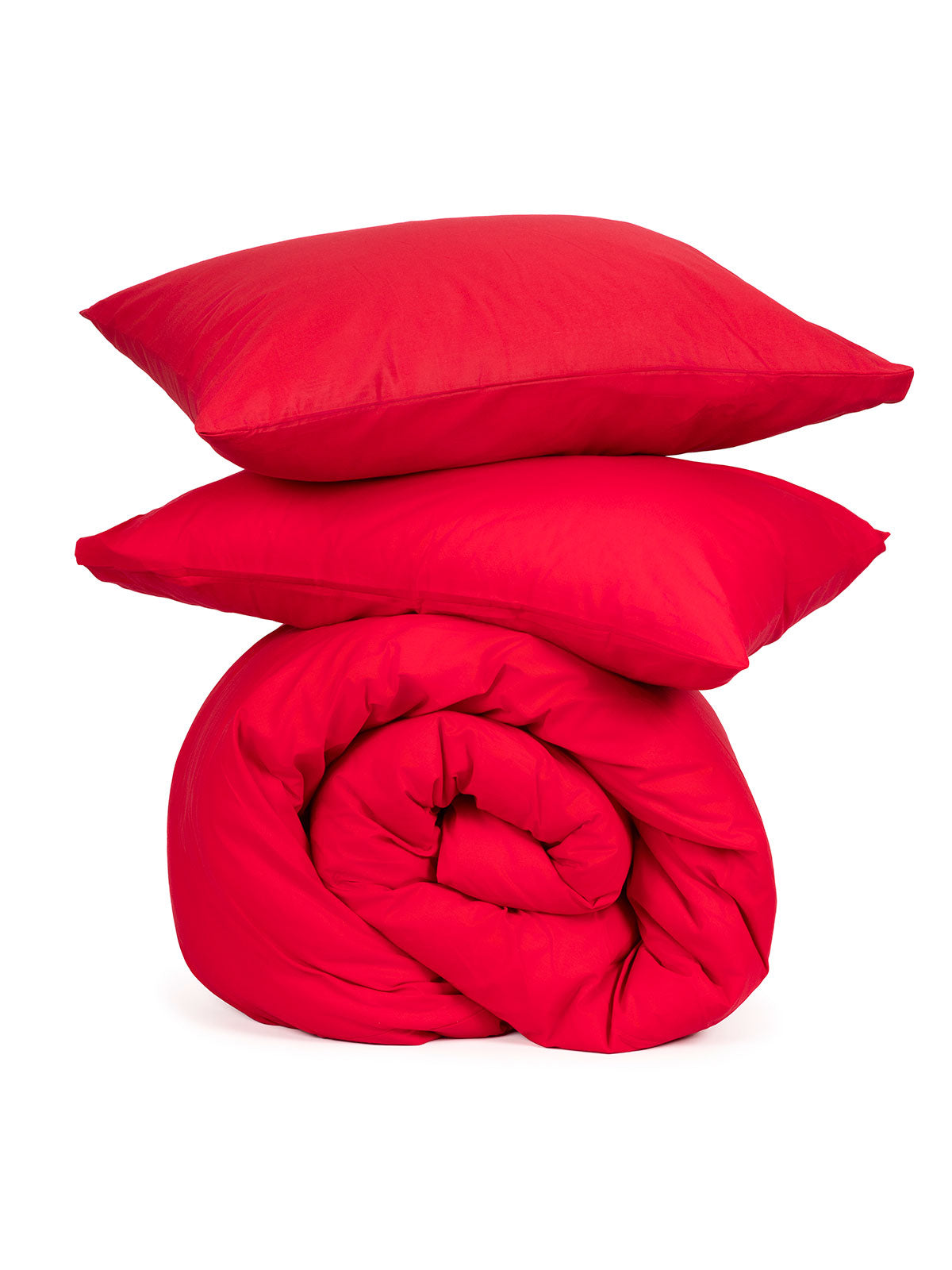 Σετ Σεντόνια Cotton Feelings 113 Red Διπλό με Λάστιχο 150x205+30εκ