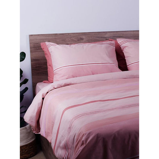 Σετ Σεντόνια Cotton Feelings 2034 Pink Διπλό 200x270εκ