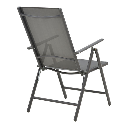 Πολυθρόνα Candor Ανθρακί Μέταλλο και Γκρι Textilene 51.5x63.5x107