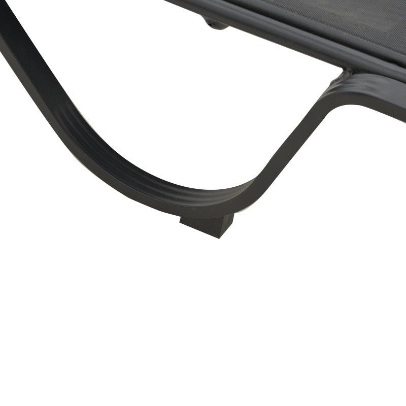 Ξαπλώστρα με Μπράτσα Cinch Γκρι Αλουμίνιο - Γκρι Textilene 200x62x35