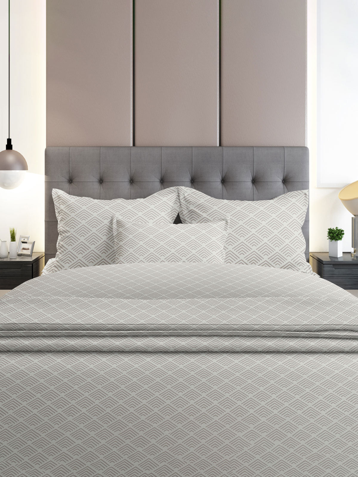 Σετ Σεντόνια Flannel 2048 Grey Διπλό 200x260εκ