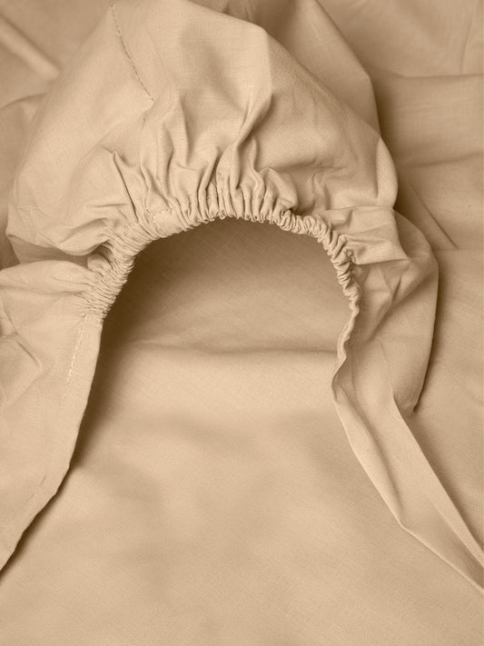 Κατωσέντονο Menta με Λάστιχο 22 Sand Μονό 100x200+25εκ