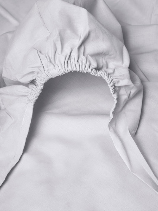 Κατωσέντονο Menta με Λάστιχο 1 White Υπέρδιπλο 180x200+25εκ