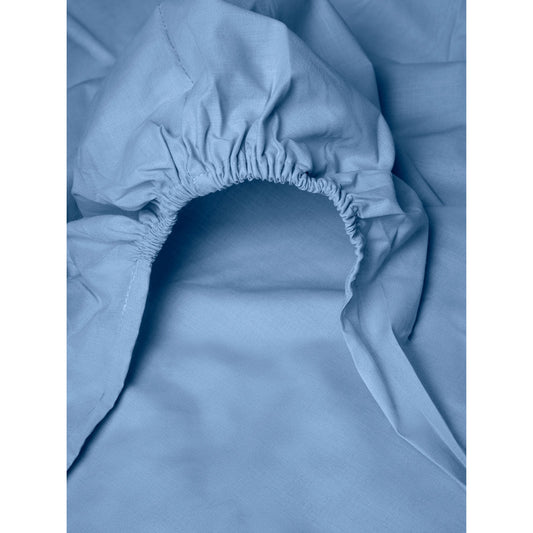 Κατωσέντονο Menta με Λάστιχο 16 Light Blue Ημίδιπλο 120x200+25εκ