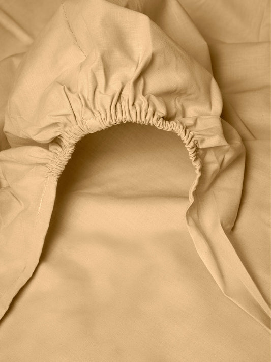 Κατωσέντονο Menta με Λάστιχο 3 Light Beige Ημίδιπλο 120x200+25εκ