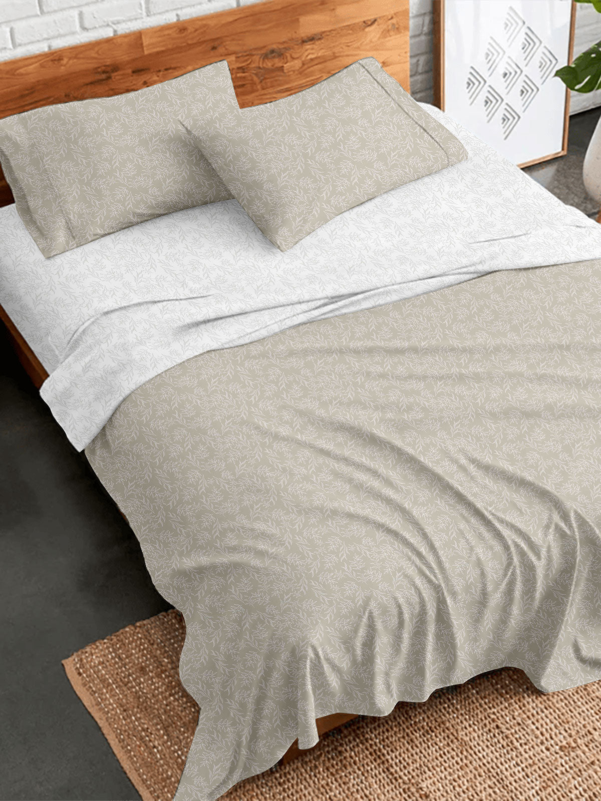 Σετ Σεντόνια Flannel 2052 Beige Μονό Με Λάστιχο(105x205+30)