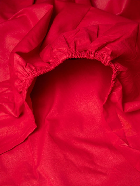 Κατωσέντονο Menta με Λάστιχο 12 Red Διπλό 160x200+40εκ