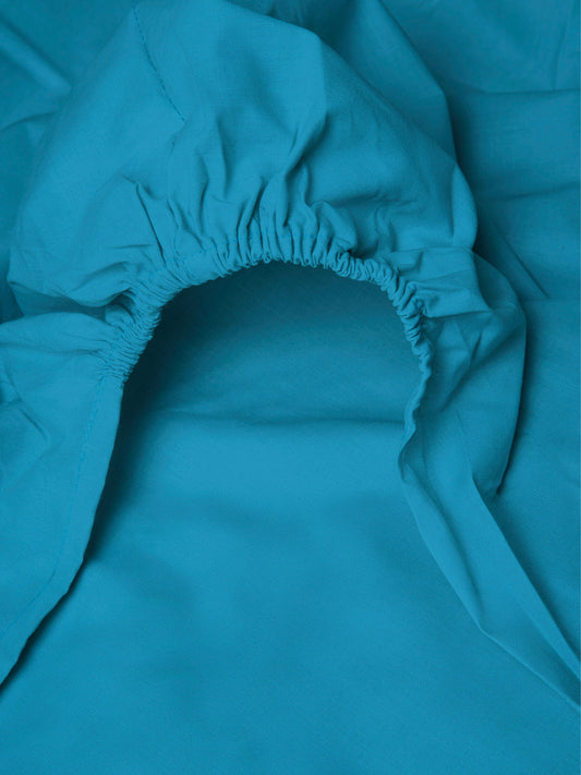 Κατωσέντονο Menta με Λάστιχο 15 Turquoise Διπλό 160x200+40εκ