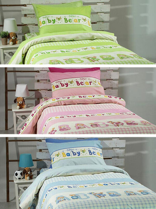 Σετ Σεντόνια Cotton Feelings Εμπριμέ 8481 Green Μονό 165x270εκ