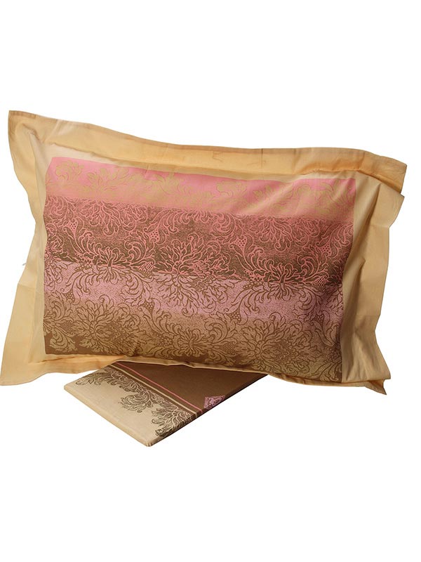 Σετ Σεντόνια Cotton Feelings Εμπριμέ 873 Pink Μονό 160x260εκ