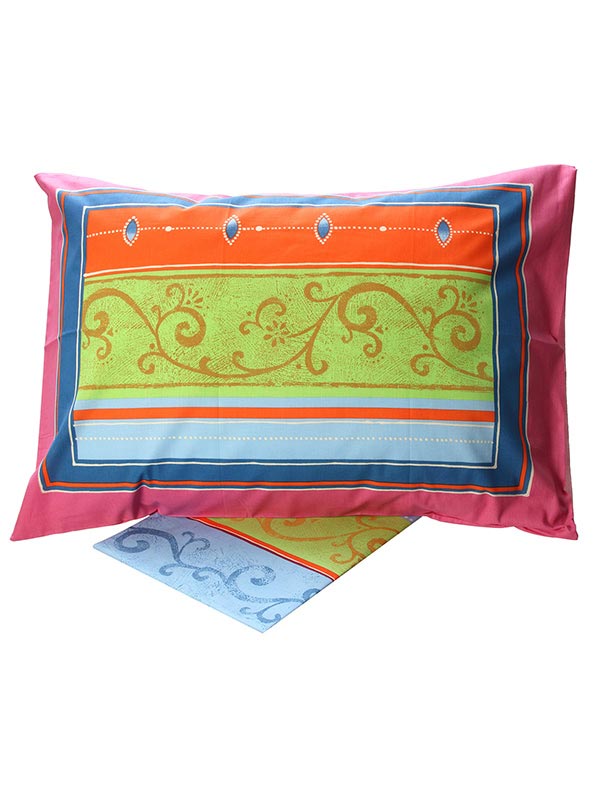 Σετ Σεντόνια Cotton Feelings Εμπριμέ 9804 Pink Μονό 160x260εκ