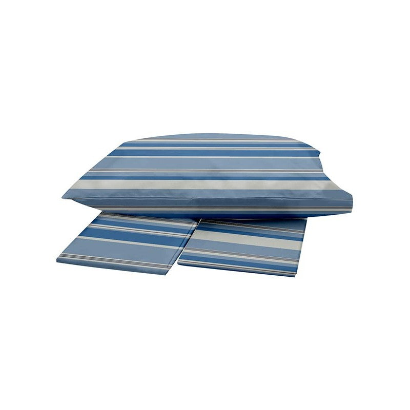 Σετ Σεντόνια Menta Εμπριμέ 550 Blue Διπλό 200x250εκ