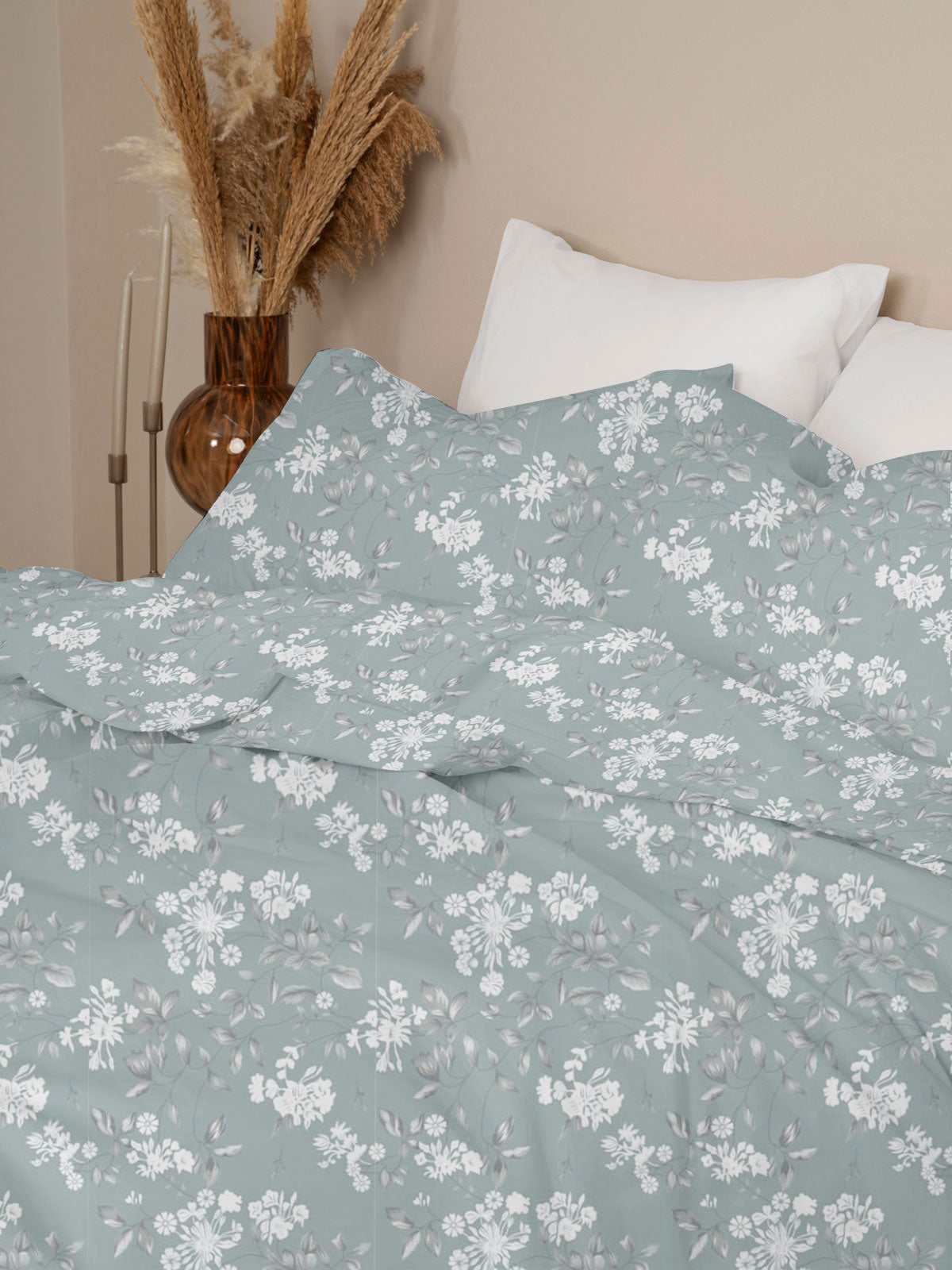 Σετ Σεντόνια Menta Εμπριμέ 360 Aqua Διπλό 200x250εκ