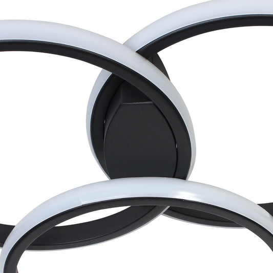 Φωτιστικό Οροφής LED 24W 44x42x7,5 εκ. Μαύρο με Controller