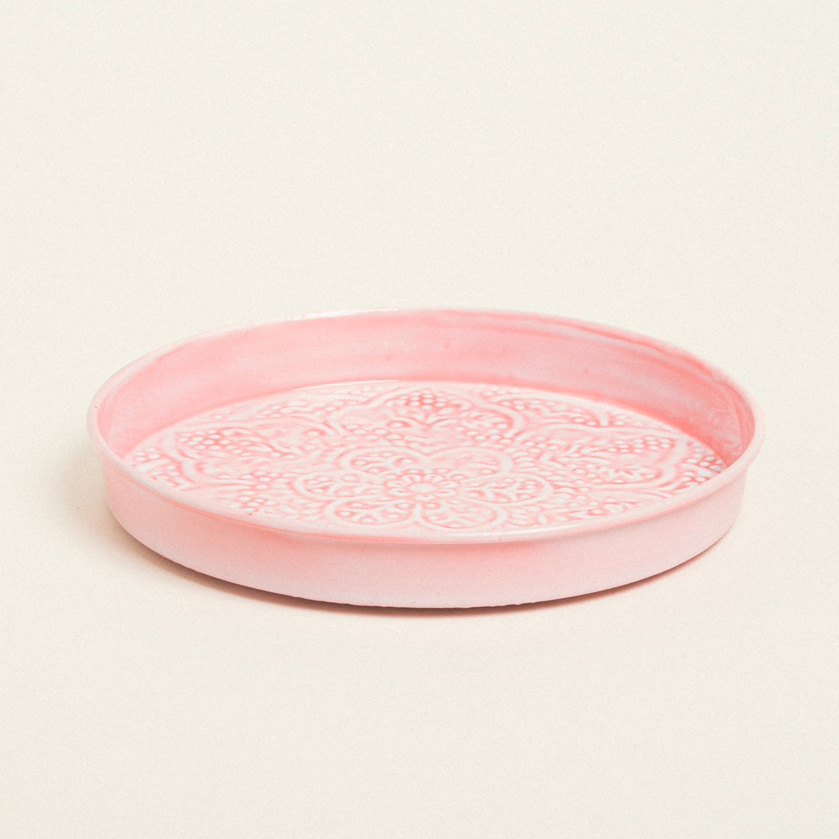 Δίσκος Μεταλλικός Ανάγλυφος Σομόν 22εκ