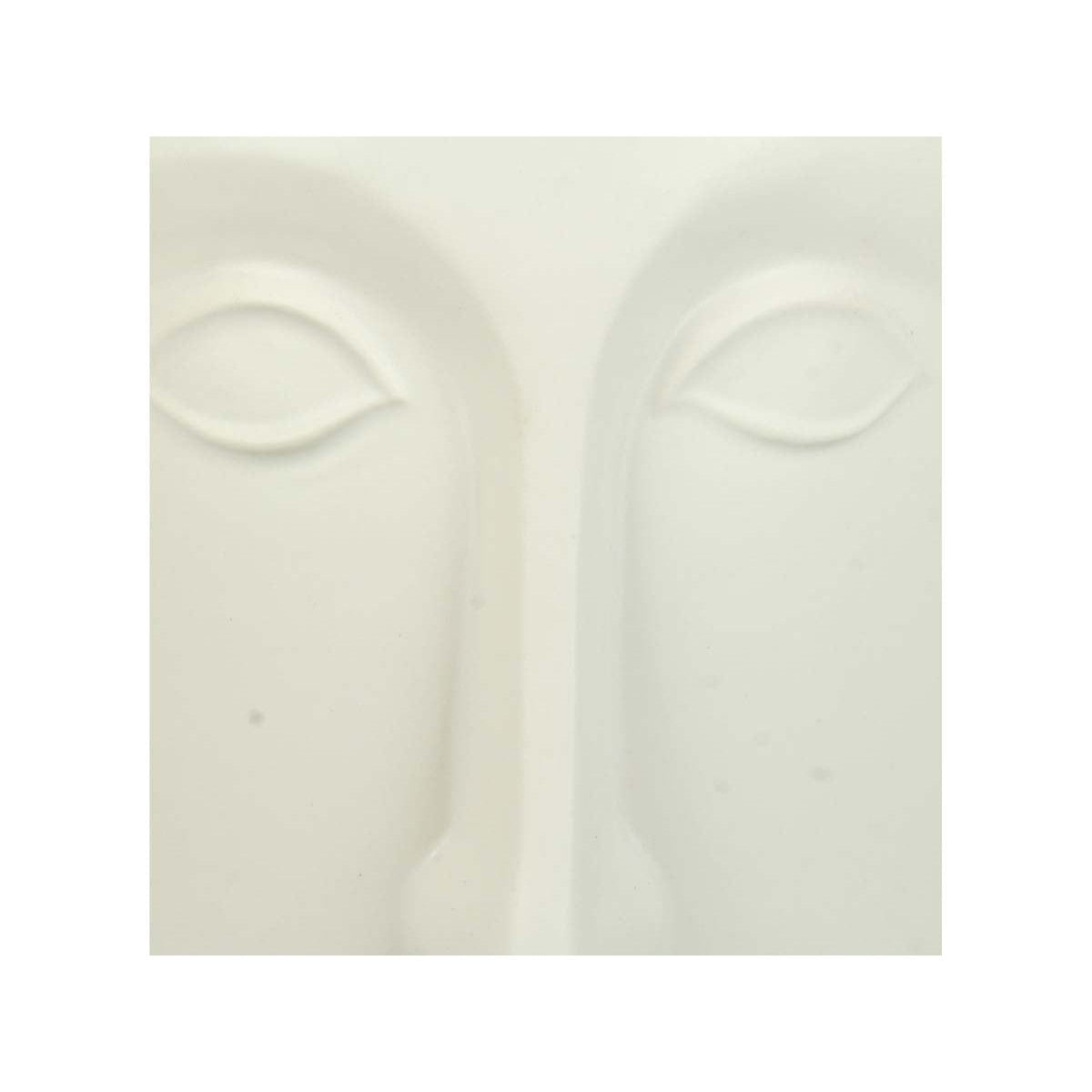 Βάζο 'Πρόσωπο' Κεραμικό Λευκό 14x15x23