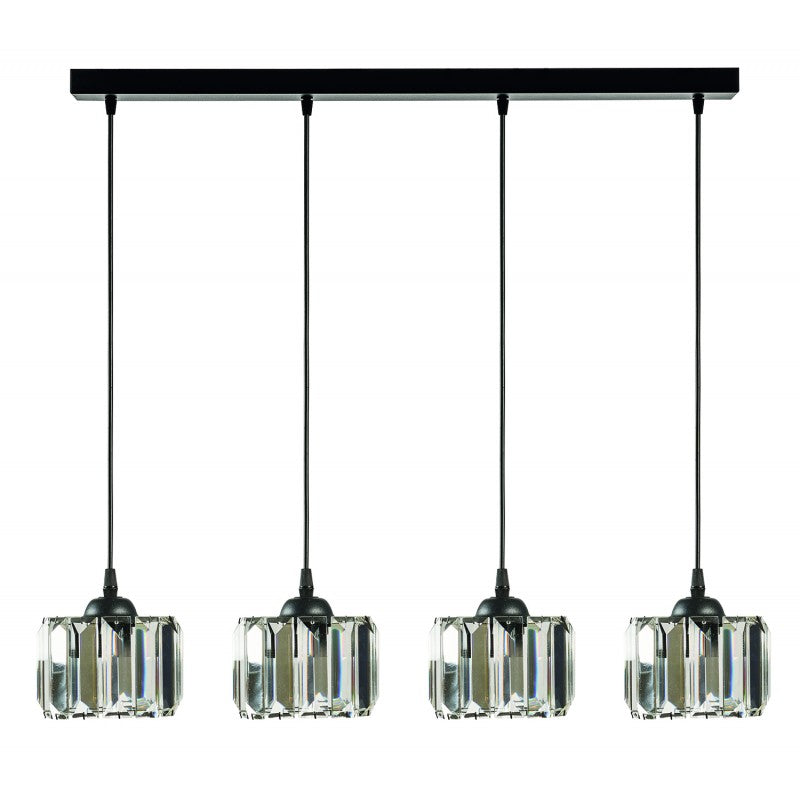 Φωτιστικό Πολύφωτο 4φ Μέταλλο/Κρύσταλλο Ε27