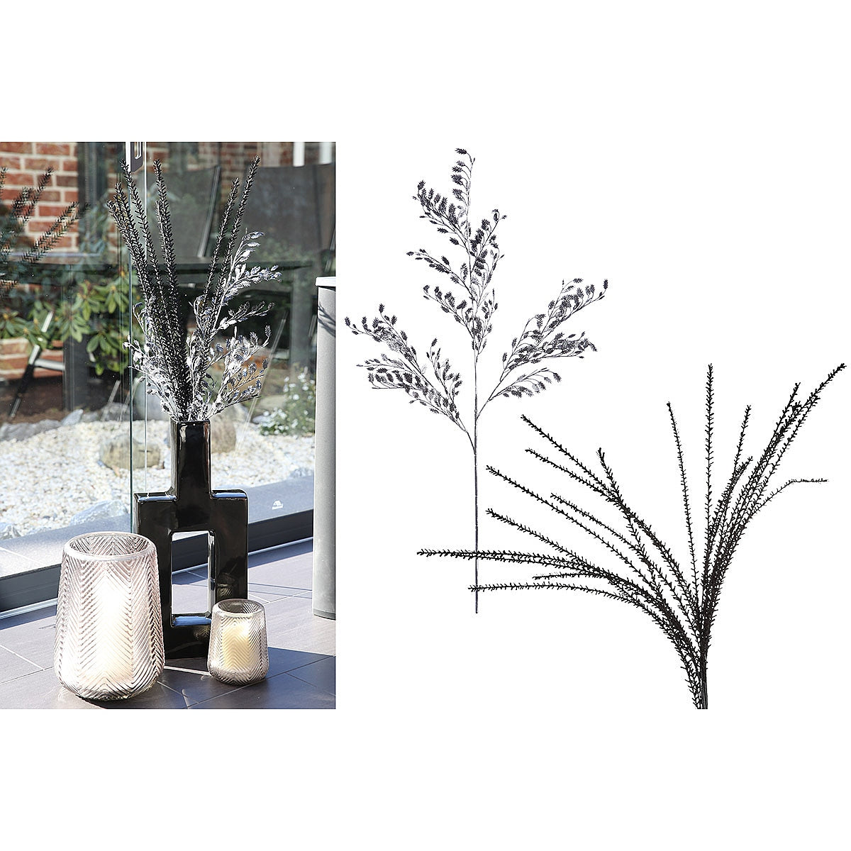 Artificial Black Foam Plant 9x9x121