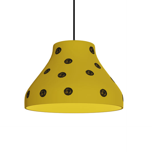 Φωτιστικό Κρεμαστό Γυάλινο Μονόφωτο Melon Χρώμα Κίτρινο Ε27 Φ24x70