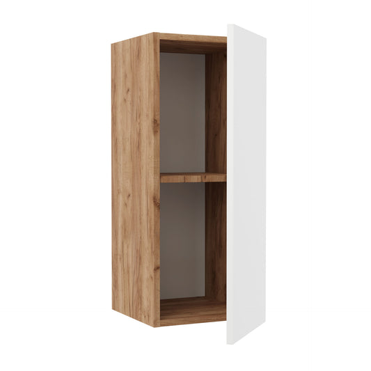 Επιτοίχιο Ντουλάπι Κουζίνας Soft Λευκό με Βελανιδιά Διαστάσεις 30x30,5x72,8