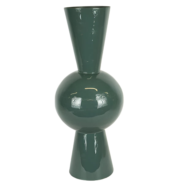 ΒΑΖΟ ΜΕΤΑΛΛΙΚΟ ΠΡΑΣΙΝΟ ΣΚΟΥΡΟ 25x25x60