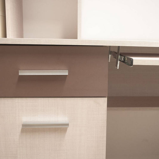 Γραφείο Cross Λευκό Latte-Mόκκα 120x59,2x202