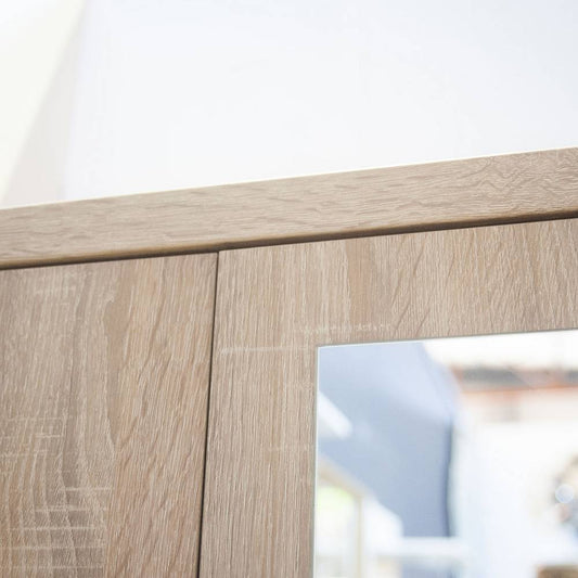 Ντουλάπα Δίφυλλη Top Mix Σονόμα με Καθρέπτη 60x33x183