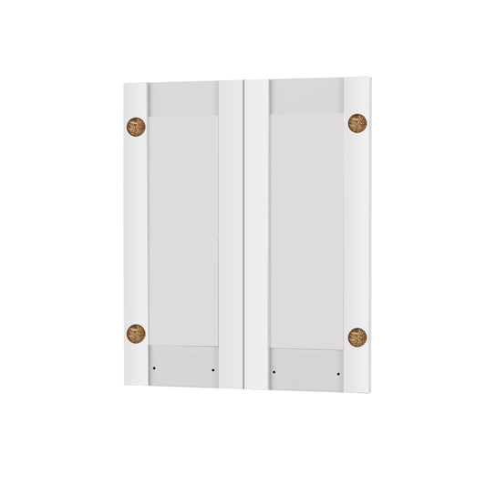 Άνω Πορτάκια-Τζάμι Charlotte Λευκό 60x71.8x1.6