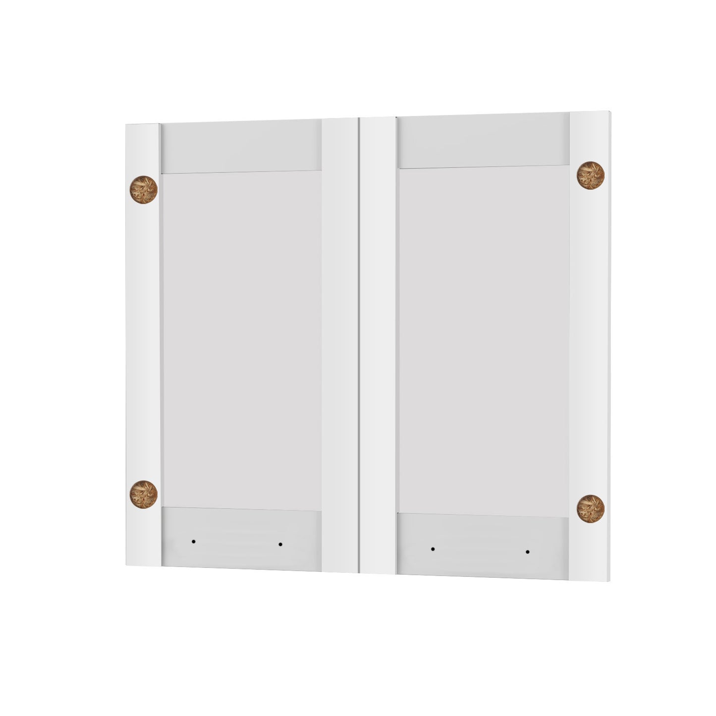 Άνω Πορτάκια-Τζάμι Charlotte Λευκό 80x71.8x1.6