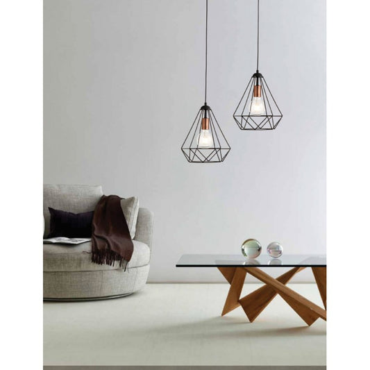 Φωτιστικό Μονόφωτο Μέταλλο Μαύρο Ε27 Φ28