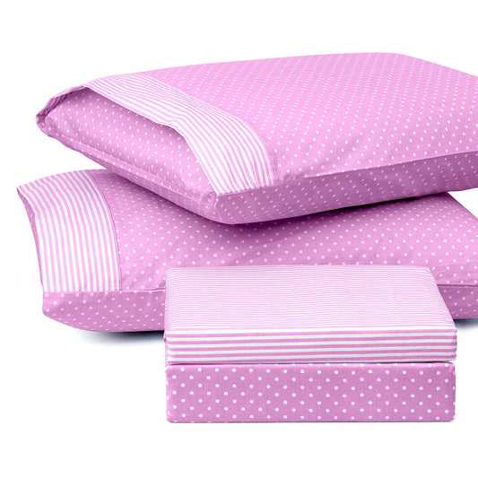 Ζεύγος Μαξιλαροθήκες Πουά Joy Art 1680 50x70εκ Μωβ