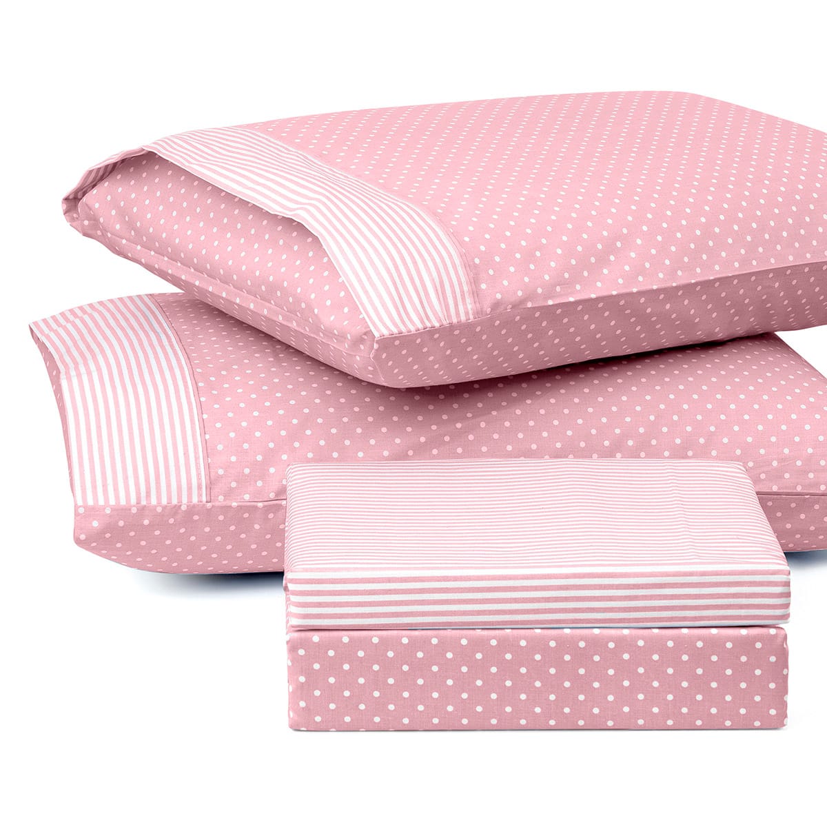 Σετ Παπλωματοθήκη Μονή Πουά Joy Art 1680 160x240εκ Ροζ