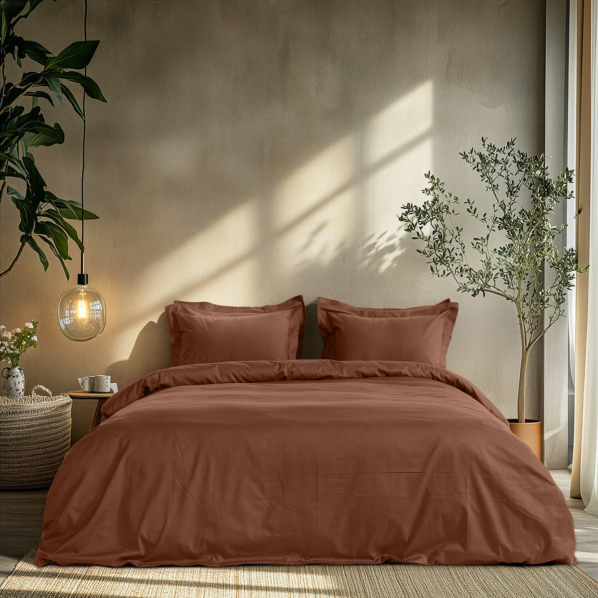 Σετ Παπλωματοθήκη Μονή Art 1700 Harmony 170x250εκ Καφέ