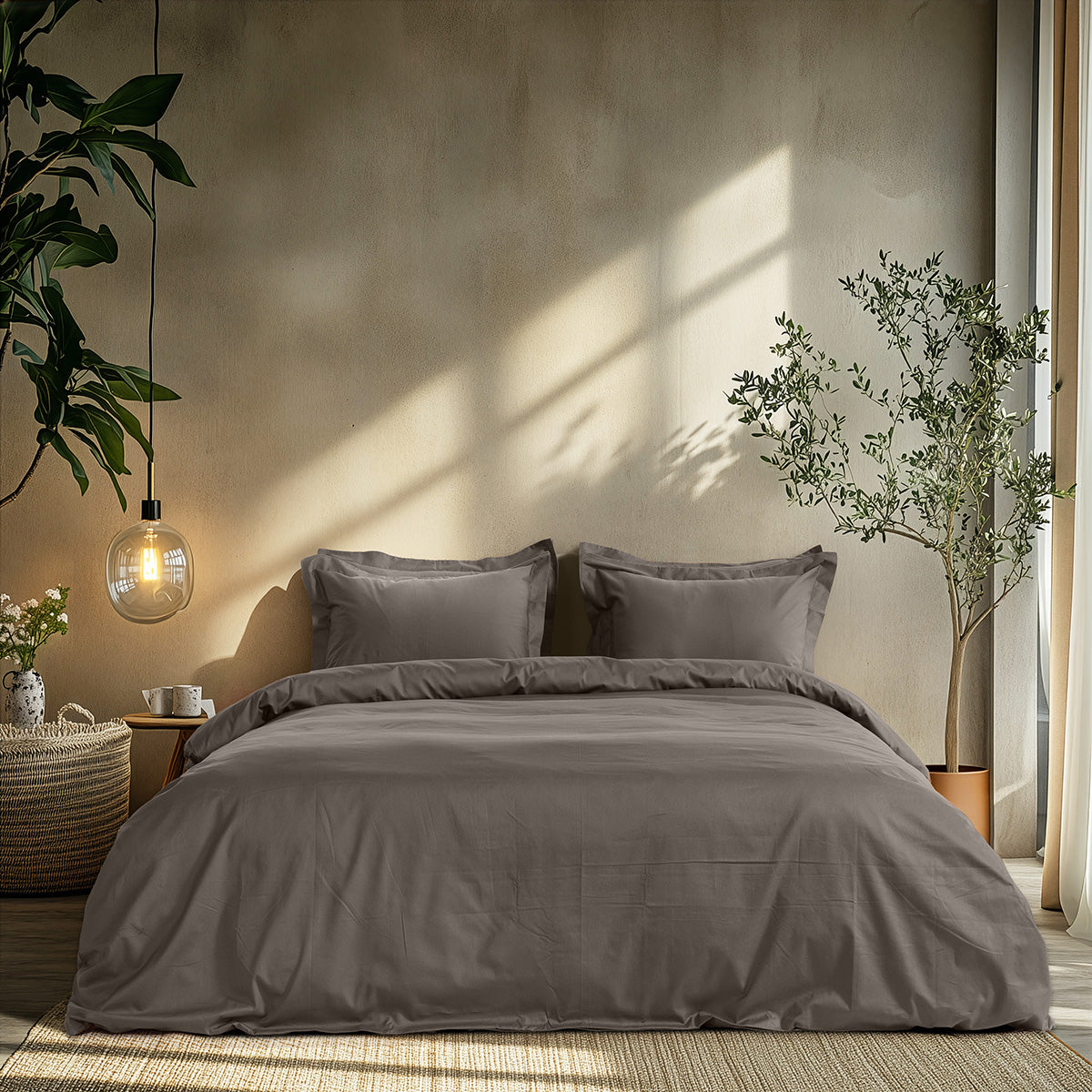 Σετ Παπλωματοθήκη Μονή Art 1700 Harmony 170x250εκ Γκρι