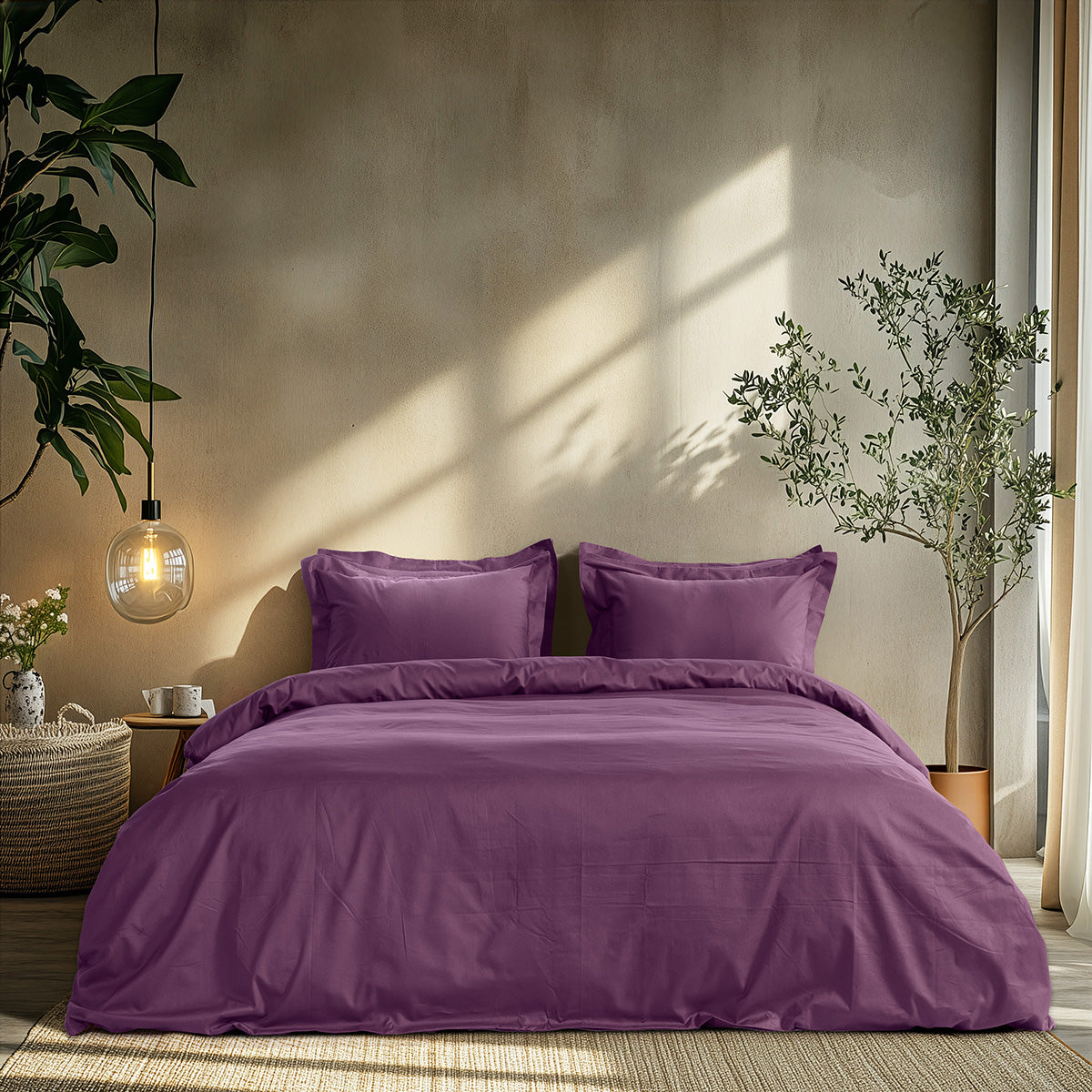 Σετ Σεντόνια Μονά Art 1700 Harmony 170x270εκ Μωβ