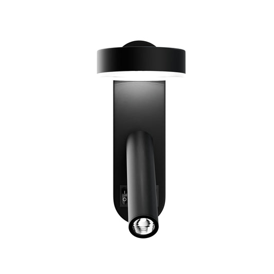 Φωτιστικό Τοίχου LED 8W 4000K Μαύρο 12x12.5x30