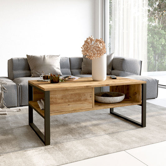 Τραπέζι Σαλονιού Honora Oak-Μαύρο 100x60x44,5