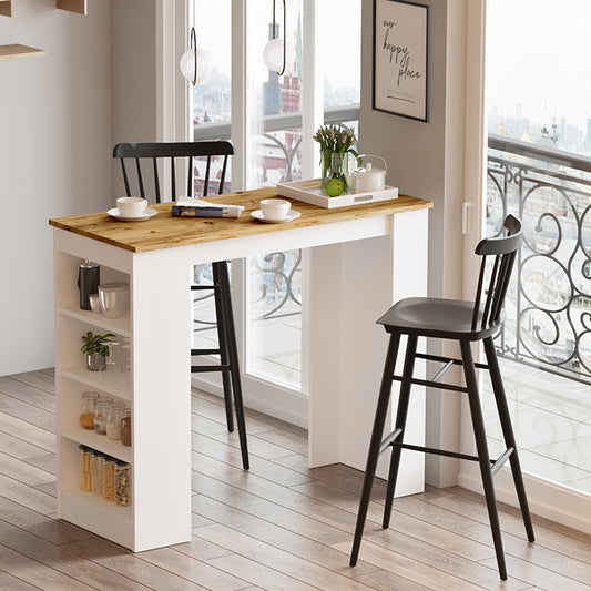 Τραπέζι Μπαρ Riff Λευκό-Sonoma 120x51.5x101.5