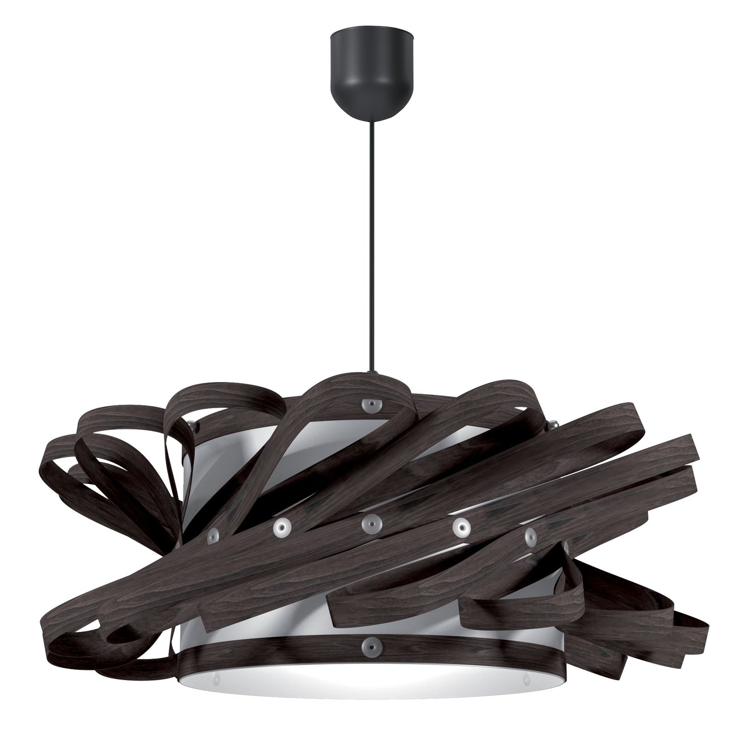 Φωτιστικό Κρεμαστό Majorka Μονόφωτο Καφέ Σκούρο (PP-PVC) Ε27 58x58x80